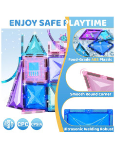 130 Piezas de Azulejos Magnéticos LionFuny para Niños 3+ 2