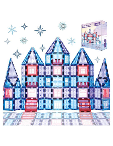 Azulejos Magnéticos de Construcción Little Pi - Castillo de Hielo 80 Piezas
