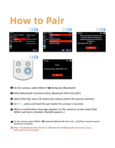 Control Remoto Inalámbrico Aodelan para Cámara Sony ZV-E10, FX3