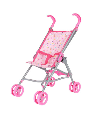 Carrito de Muñecas Colección de Sueños Rosa 58 cm Metal