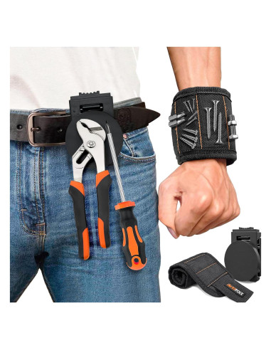 Kit Soporte Magnético ARTIPOLY - Pulsera y Clip para Herramientas