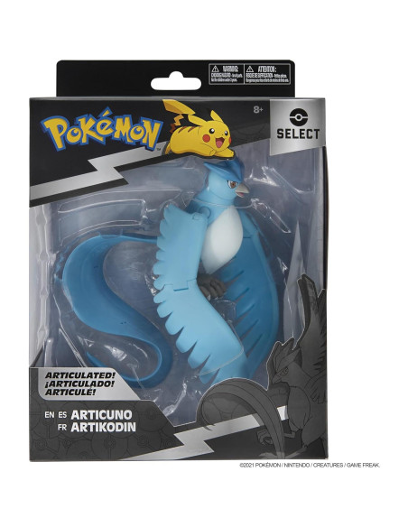 Figura Articuno Super-Articulada Jazwares 15,24 cm Detalles Únicos
