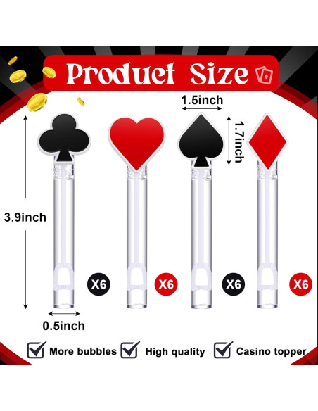 24 Varitas de Burbujas Casino Rotatingpals 9.91 cm