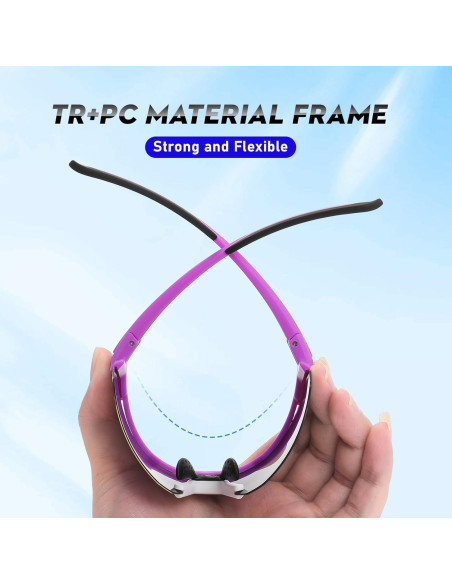 Gafas de Sol Polarizadas UV400 para Ciclismo y Correr - Púrpura