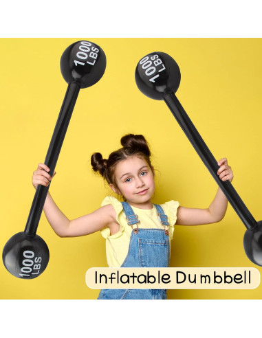 12 Piezas Mancuernas Inflables Feradny 110 cm Multicolor