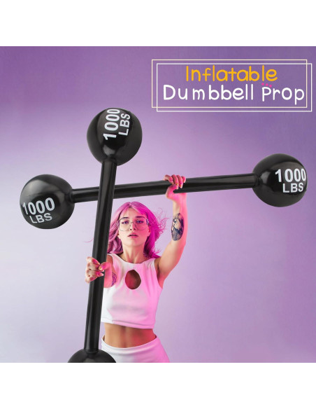 12 Piezas Mancuernas Inflables Feradny 110 cm Multicolor