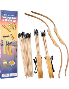 Conjunto de Arco y Flecha de Madera Island Genius 2 Arcos 20 Flechas 2