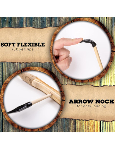 Conjunto de Arco y Flecha de Madera Island Genius 2 Arcos 20 Flechas