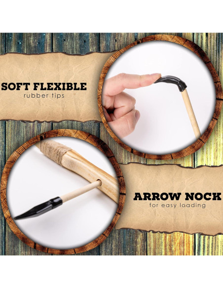 Conjunto de Arco y Flecha de Madera Island Genius 2 Arcos 20 Flechas