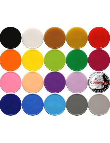 Juego de 100 Fichas de Plástico Azul Real 25 mm para Aprendizaje