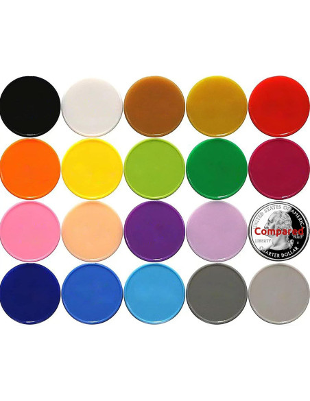 Juego de 100 Fichas de Plástico Azul Real 25 mm para Aprendizaje