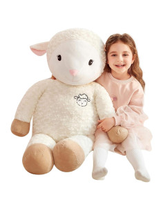 Oveja Gigante de Peluche IKASA 77.8 cm Suave Kawaii