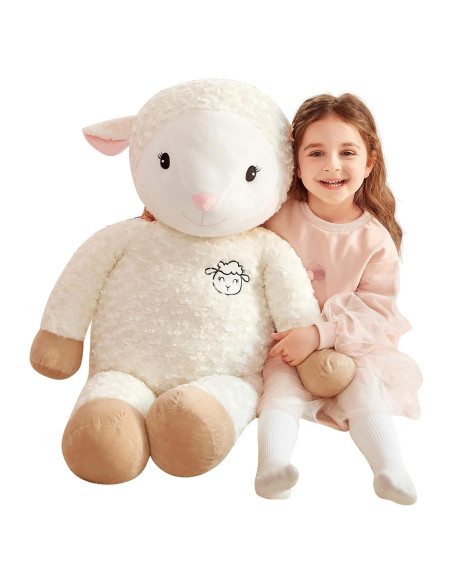 Oveja Gigante de Peluche IKASA 77.8 cm Suave Kawaii