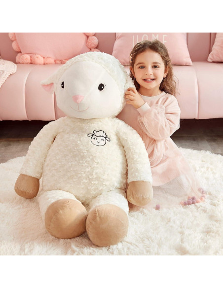 Oveja Gigante de Peluche IKASA 77.8 cm Suave Kawaii