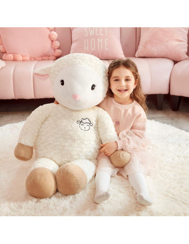 Oveja Gigante de Peluche IKASA 77.8 cm Suave Kawaii