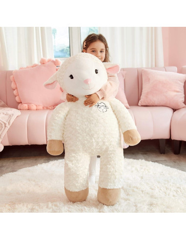 Oveja Gigante de Peluche IKASA 77.8 cm Suave Kawaii