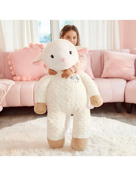 Oveja Gigante de Peluche IKASA 77.8 cm Suave Kawaii