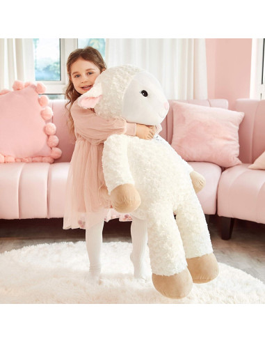 Oveja Gigante de Peluche IKASA 77.8 cm Suave Kawaii