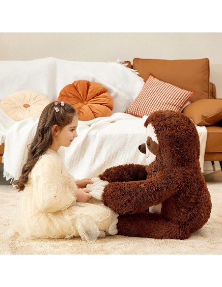 IKASA Juguete de Peluche Perezoso Gigante 77.96 cm Suave