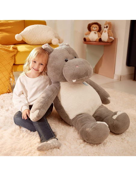 IKASA Hipopótamo Gigante de Peluche 77.8x50.9cm Suave