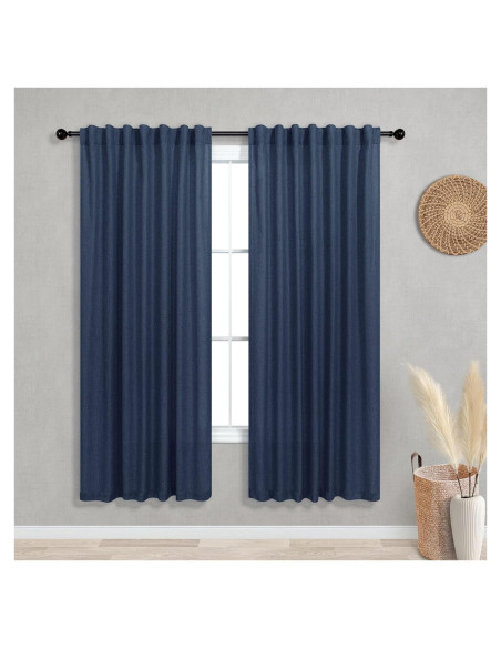 Cortinas KOUFALL 2 Paneles 52x183 cm Filtrantes Luz Azul
