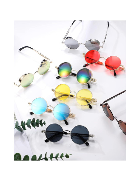 Gafas Steampunk 8 Pcs Coume Retro Redondas Unisex Gafas Steampunk 8 Pcs Coume Retro Redondas Unisex