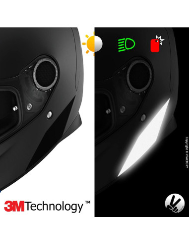 Calcomanías Reflectantes VFLUO para Casco LS2 Valiant - Alta Visibilidad