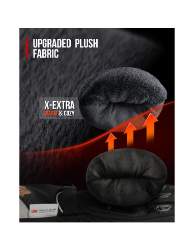 Guantes de Motocicleta de Invierno Grapelet XXL Impermeables