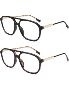 Gafas de Lectura AMOMOMA Retro con Luz Azul 1.0x Unisex 2