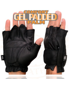 Guantes de Motocicleta Milwaukee Leather SH442 Cuero Negro 2