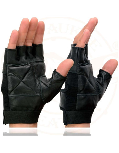 Guantes de Motocicleta Milwaukee SH217 Cuero sin Dedos
