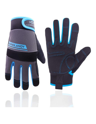 Guantes de Trabajo HLDD HANDLANDY Táctiles para Jardinería y Mecánica