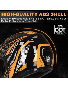 Casco ATV ILM para Niños XL Amarillo Negro con Gafas y Guantes 2