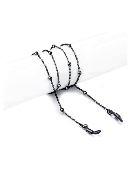 Cadena para Gafas Ajustable Mujer - Sujetagafas Negro 78.74 cm Cadena para Gafas Ajustable Mujer - Sujetagafas Negro 78.74 cm