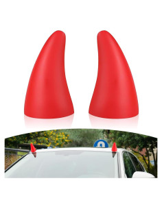 Calcomanías 3D Cuernos de Diablo Crynod 2 PCS Rojo
