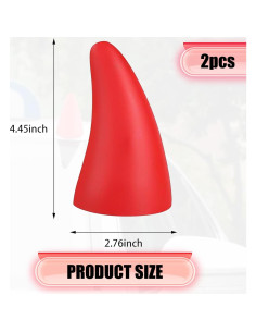 Calcomanías 3D Cuernos de Diablo Crynod 2 PCS Rojo 2