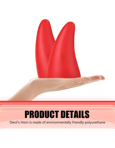 Calcomanías 3D Cuernos de Diablo Crynod 2 PCS Rojo