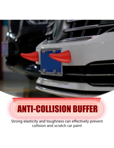 Calcomanías 3D Cuernos de Diablo Crynod 2 PCS Rojo