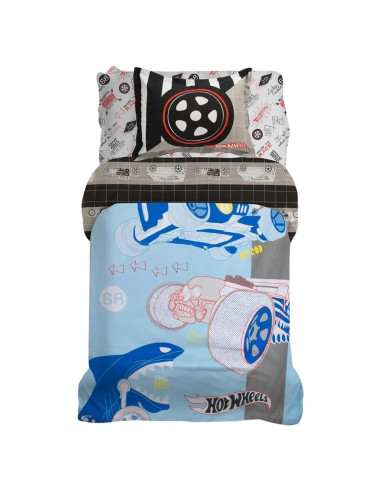 Juego de Cama Hot Wheels Franco 2 Piezas Algodón Individual