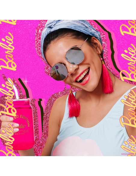 Vasos de Cristal Dragon Glassware Barbie Set 4 - Rosa y Magenta