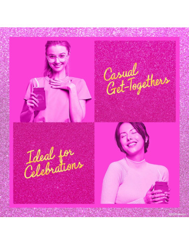 Vasos de Cristal Dragon Glassware Barbie Set 4 - Rosa y Magenta