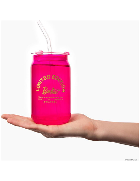 Vasos de Cristal Dragon Glassware Barbie Set 4 - Rosa y Magenta