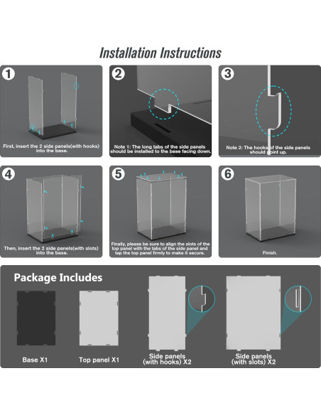 Caja de Exhibición Acrílica Choowin 30x20x40 cm Negra