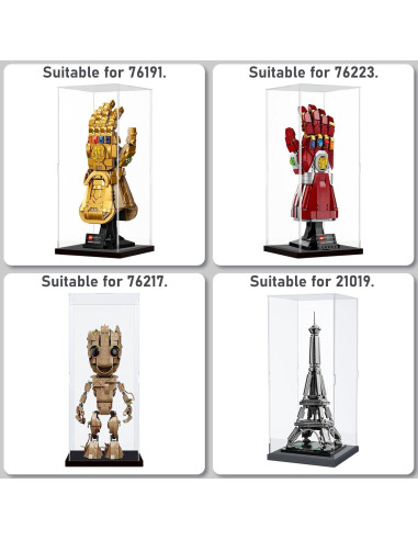 Caja de Exhibición Acrílica Choowin para Lego 15x15x35 cm