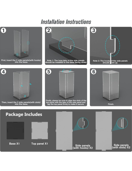 Caja de Exhibición Acrílica Choowin para Lego 15x15x35 cm