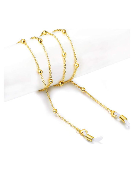 Cadena para Gafas Dorada Ajustable para Mujeres 30 cm Cadena para Gafas Dorada Ajustable para Mujeres 30 cm