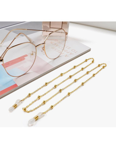Cadena para Gafas Dorada Ajustable para Mujeres 30 cm