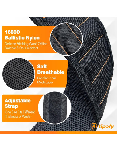 Kit Soporte Magnético ARTIPOLY - Pulsera y Clip para Herramientas