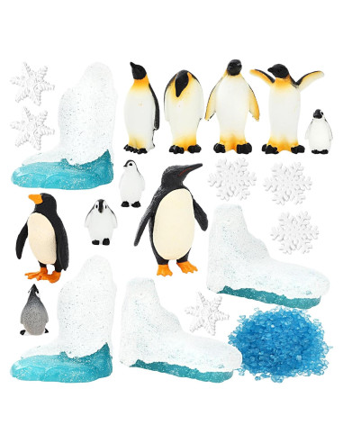 Juego de 21 Mini Figuras de Pingüino ONEST Juguete Ártico