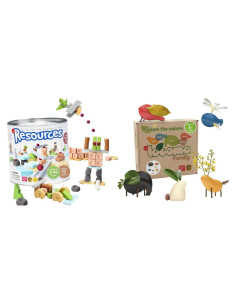 Juego de Construcción Montessori Taksa Toys 72 Piezas + 5 Animales